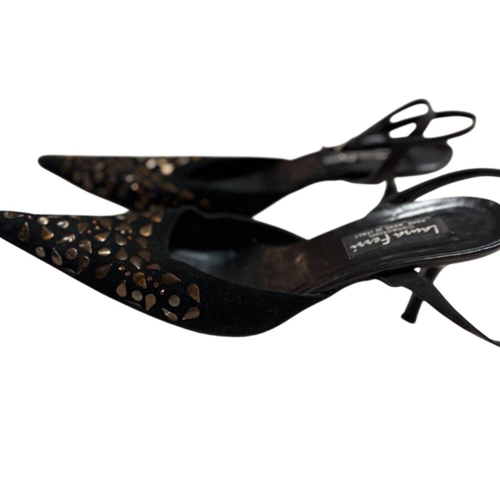 Laura Ferri Italian suede kitten heels